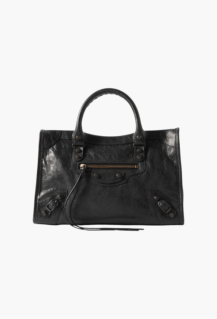 Le City Small Embellished Textured-Leather Tote - GLAM MODA