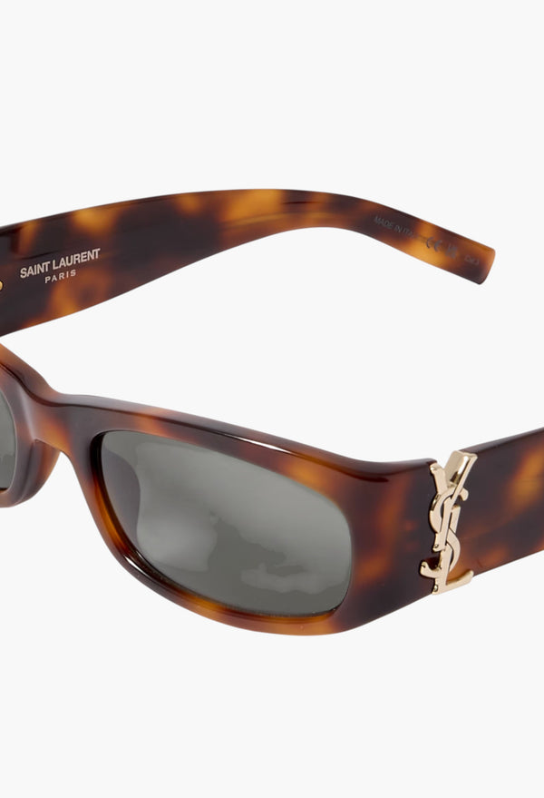 Rectangle-Frame Tortoiseshell Acetate Sunglasses