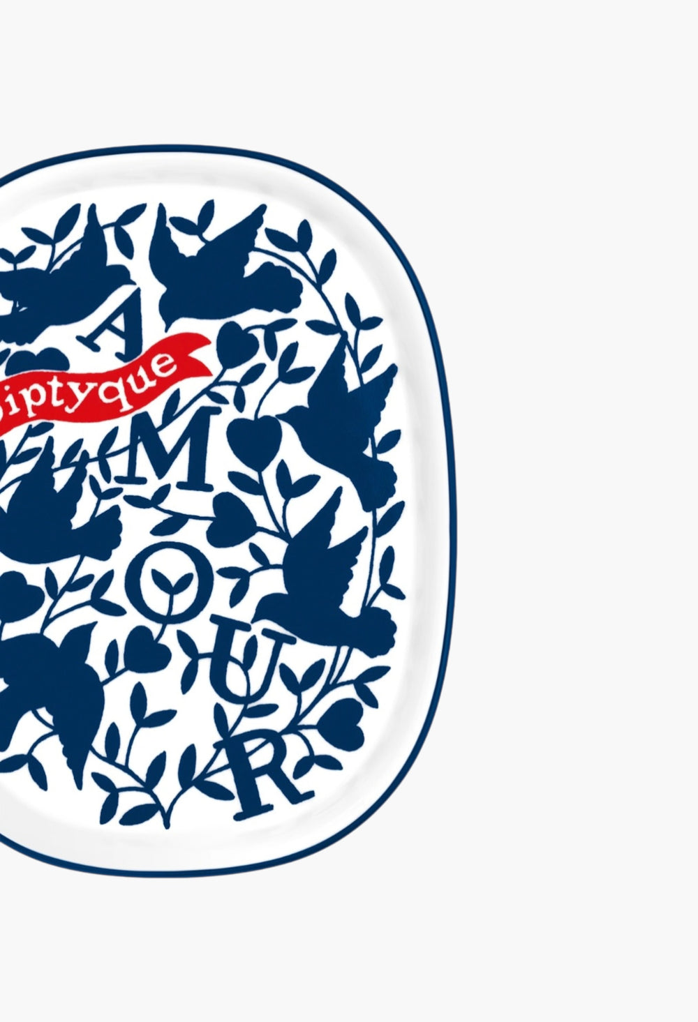 Oval Tray - Valentine's Edition - Blue Hearts - GLAM MODA