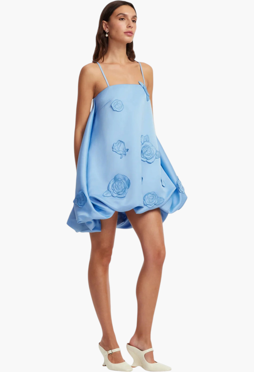 Embellished Puff Mini Dress - GLAM MODA