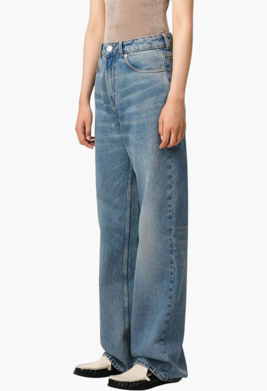 Large Fit Denim Jeans - GLAM MODA
