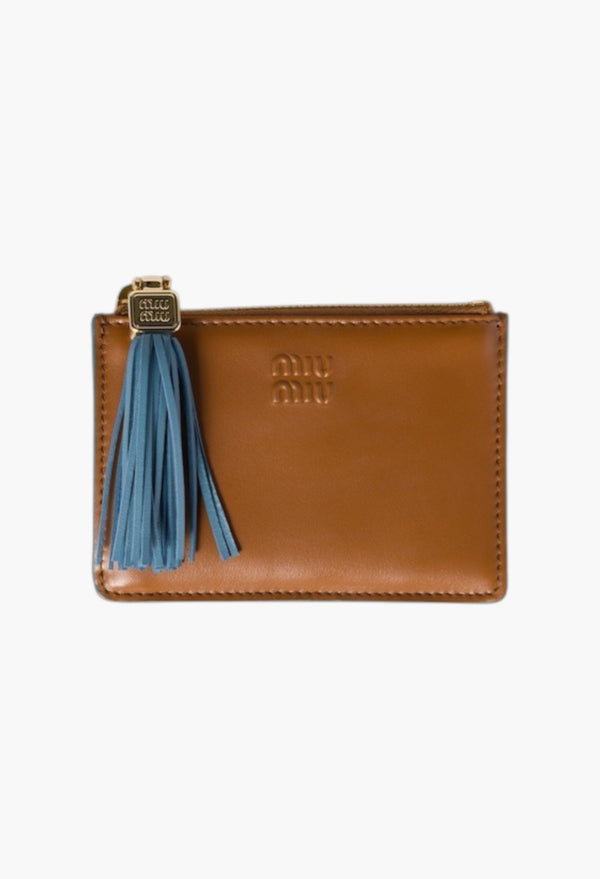 Cognac/Astral Blue - Leather Card Holder