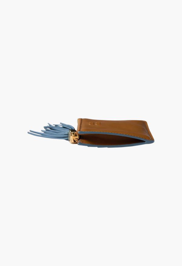 Cognac/Astral Blue - Leather Card Holder