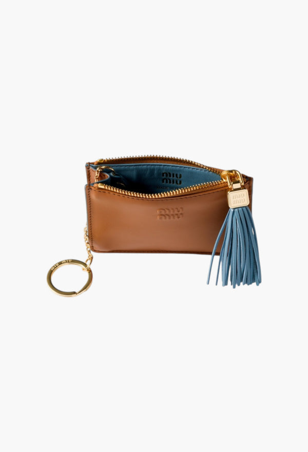 Cognac/Astral Blue - Leather Card Holder