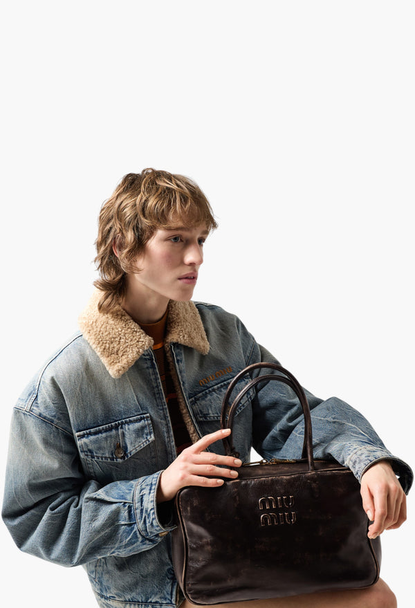 Coffee - Beau Nappa Leather Bag