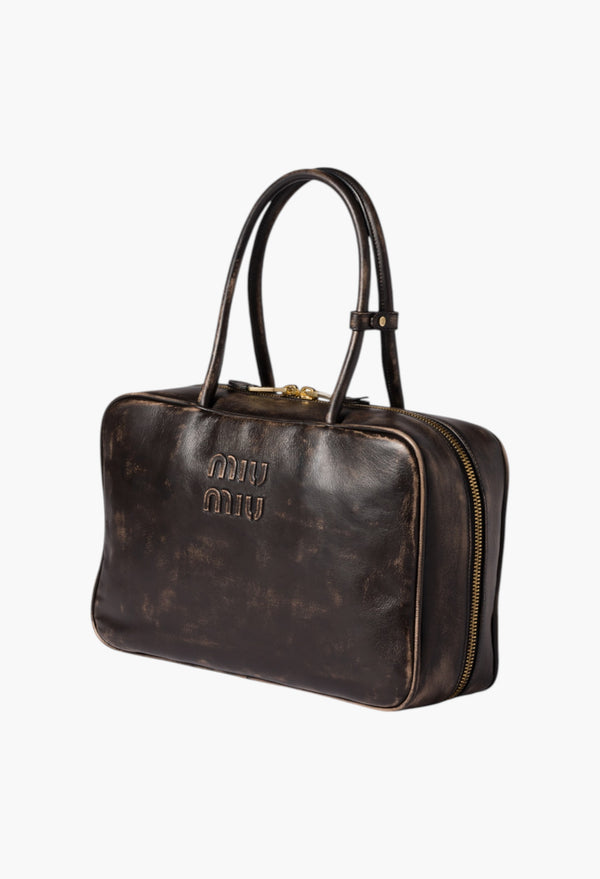 Coffee - Beau Nappa Leather Bag
