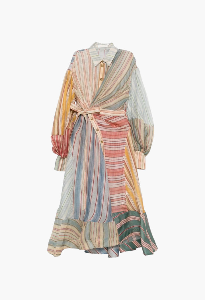 Rebellion Linen And Silk Dress - GLAM MODA