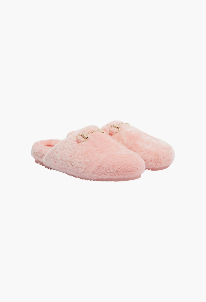 Horsebit Shearling Mules - GLAM MODA