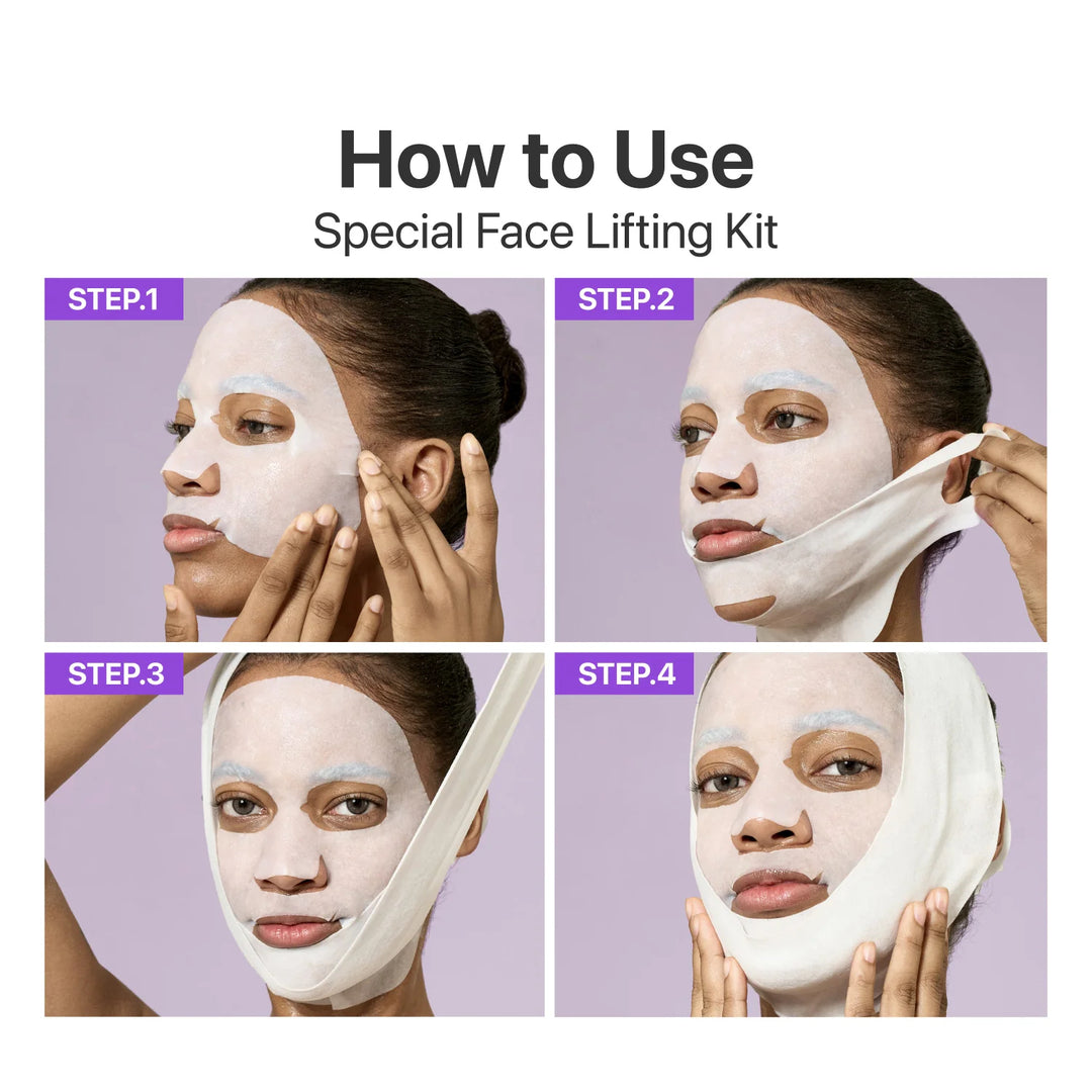 No.9 NAD+ BIO Lifting-Sil Full Face Mask (4 Sheets + Lifting Band) - GLAM MODA