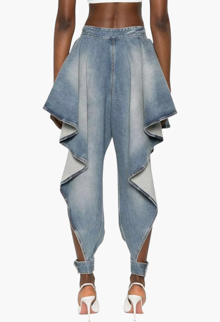 Panelled Denim Jeans - GLAM MODA