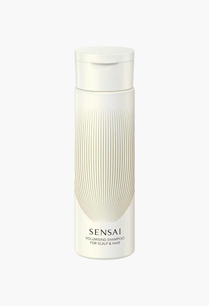 GLAM MODA SENSAI Volumising Shampoo in a white 300ml bottle with elegant gold line detailing for fine hair.