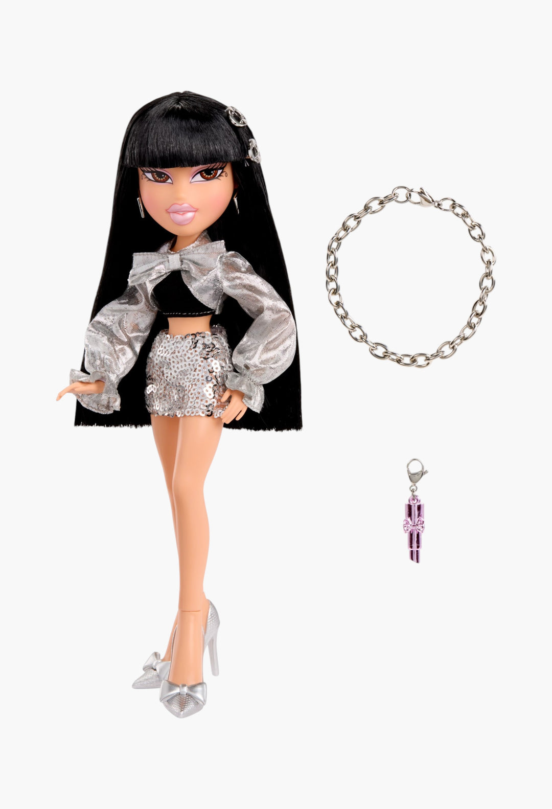 Bratz Charmz Jade Fashion Doll with Collectible Charm Bracelet - GLAM MODA