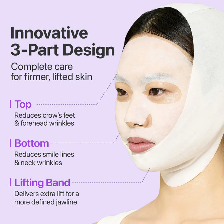 No.9 NAD+ BIO Lifting-Sil Full Face Mask (4 Sheets + Lifting Band) - GLAM MODA