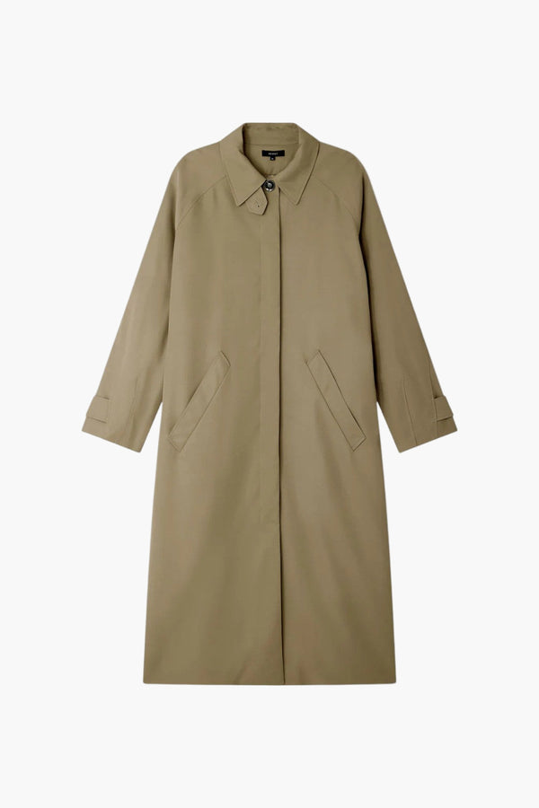 Fritz Trench  Sage Soft Viscose Twill Trench