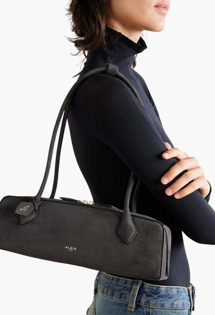 Le Teckel Medium Nubuck Shoulder Bag - GLAM MODA