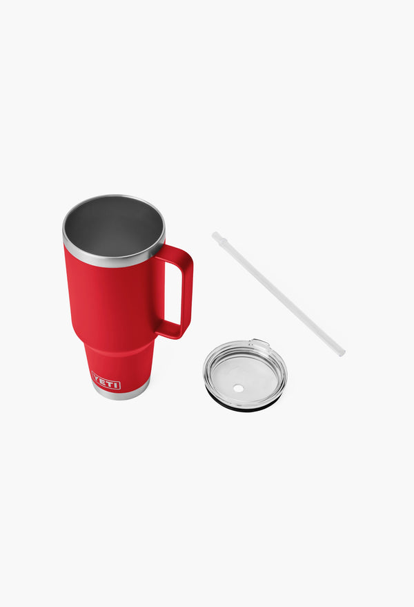 Rescue Red - 42 Oz Straw Mug  With Straw Lid