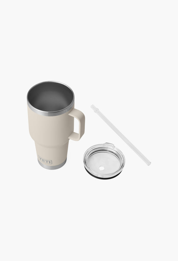 Cape Taupe - Straw Mug With Straw Lid