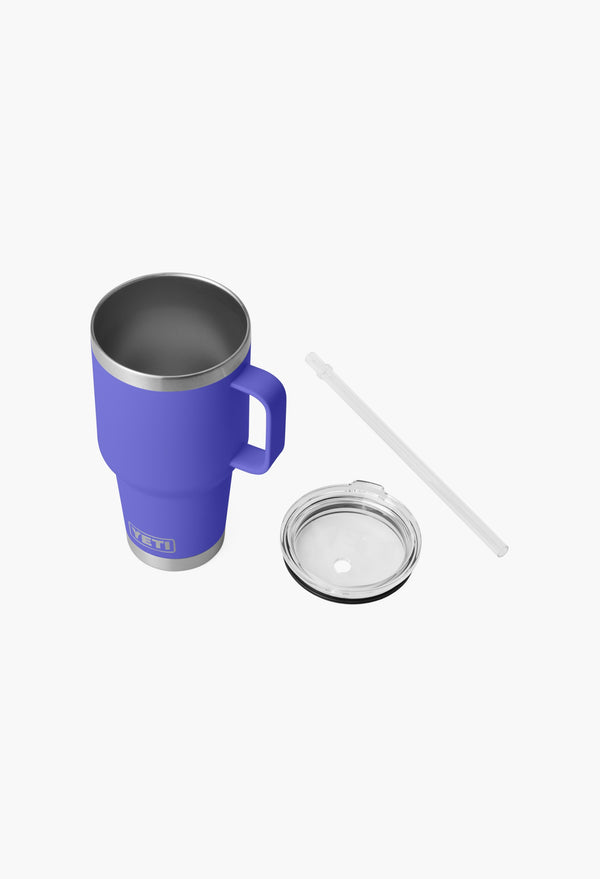Ultramarine Violet - Straw Mug With Straw Lid
