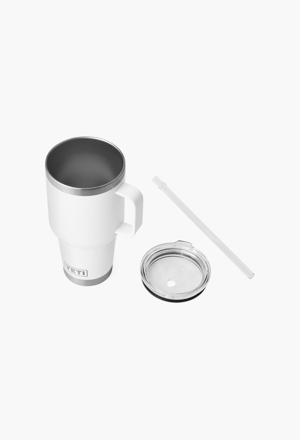 White - Straw Mug With Straw Lid