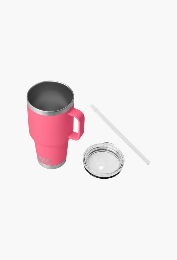 Tropical Pink - Straw Mug With Straw Lid