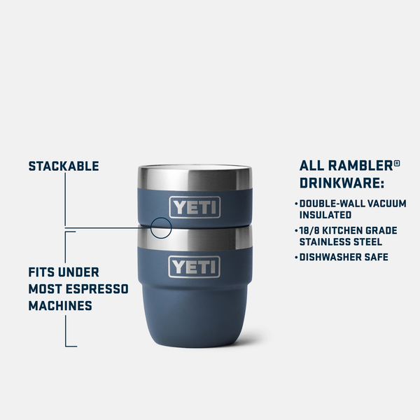 Wild Vine Red - 4 oz Stackable Mugs With Durasip™ Ceramic Lining