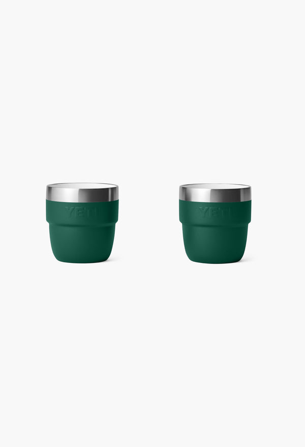 Black Forest Green - 4 oz Stackable Mugs With Durasip™ Ceramic Lining