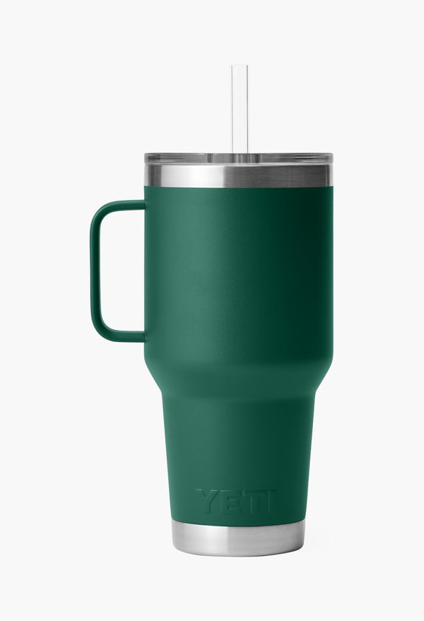 Black Forest Green - Straw Mug With Straw Lid