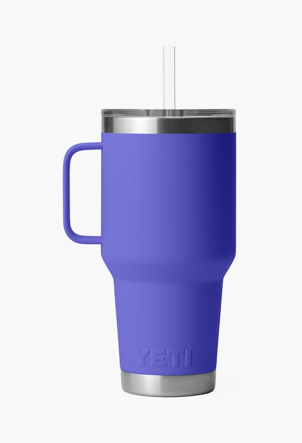 Ultramarine Violet - Straw Mug With Straw Lid