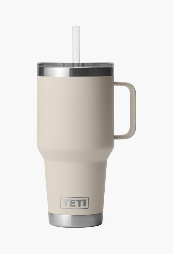 Cape Taupe - Straw Mug With Straw Lid
