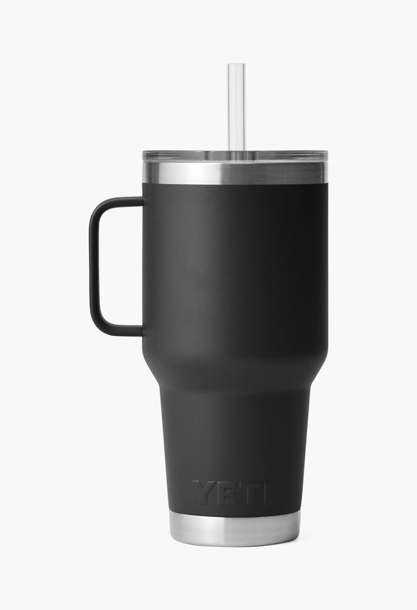 Black - Straw Mug With Straw Lid