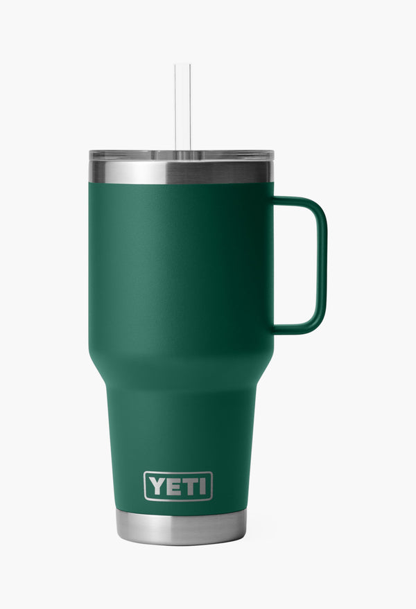 Black Forest Green - Straw Mug With Straw Lid