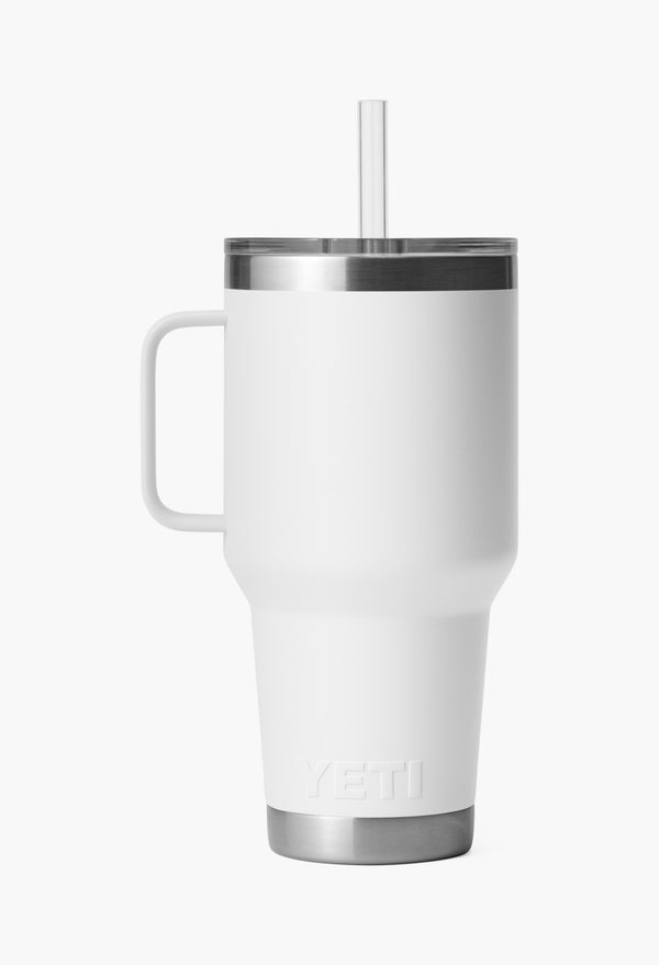 White - Straw Mug With Straw Lid