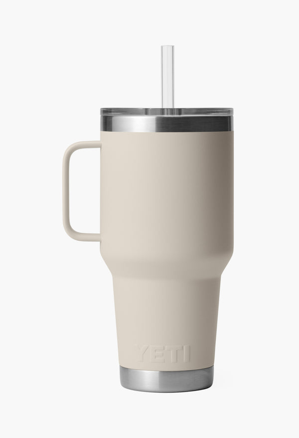 Cape Taupe - Straw Mug With Straw Lid