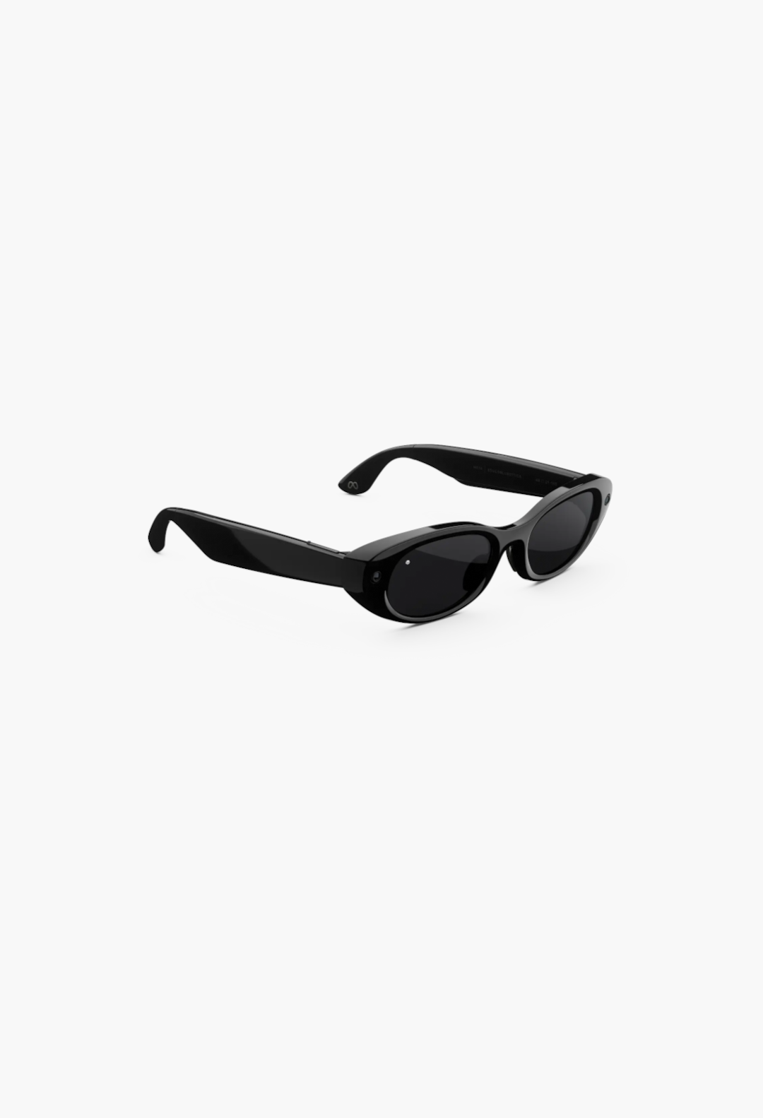 GLAM MODA Starfire Kylie Edition smart glasses in a sleek black oval frame with integrated camera and audio technology.