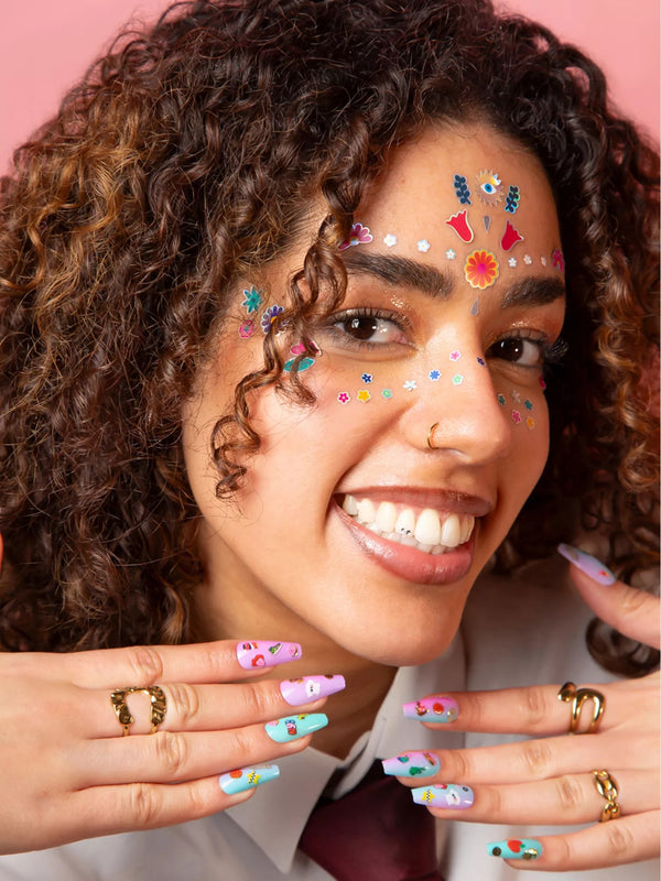 Flower Pack of 85 Face Stickers