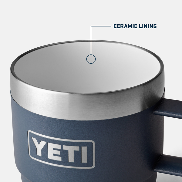 White - Stackable Mugs With Durasip™ Ceramic Lining