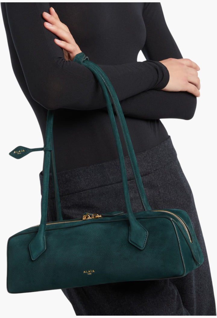 Le Teckel Medium Suede Shoulder Bag - GLAM MODA