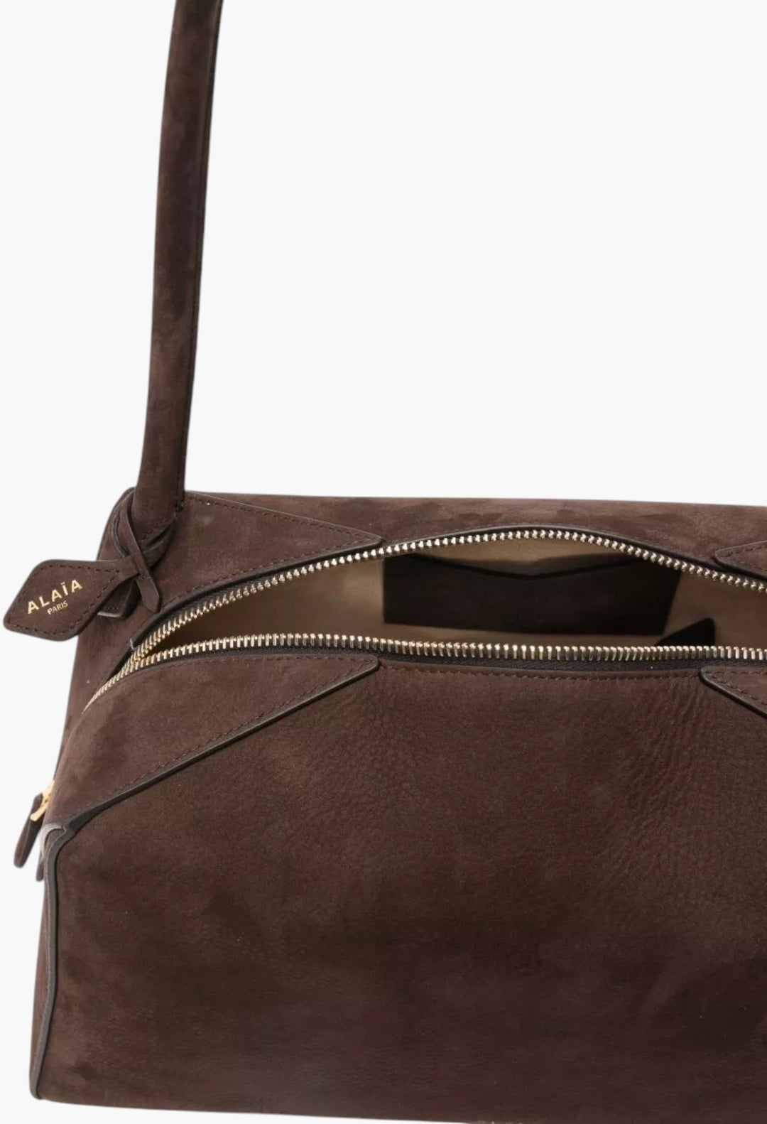 Le Bouledogue Nabuk Leather Shoulder Bag - GLAM MODA