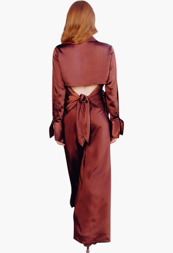 Nella Satin Wide Leg Pant