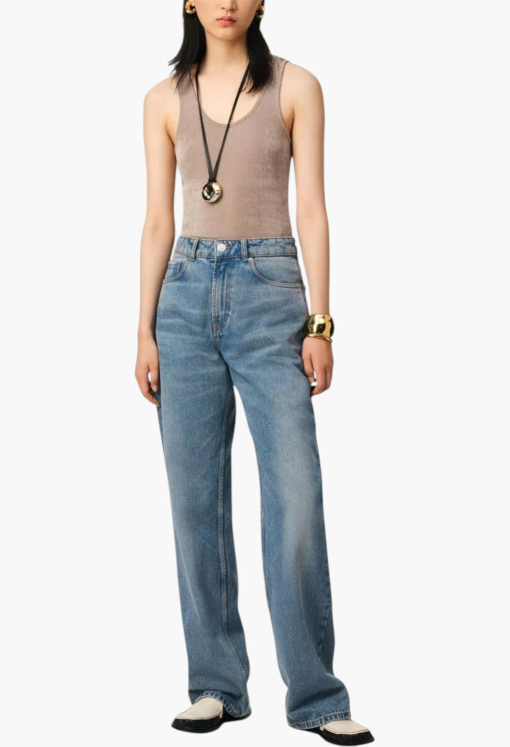 Large Fit Denim Jeans - GLAM MODA
