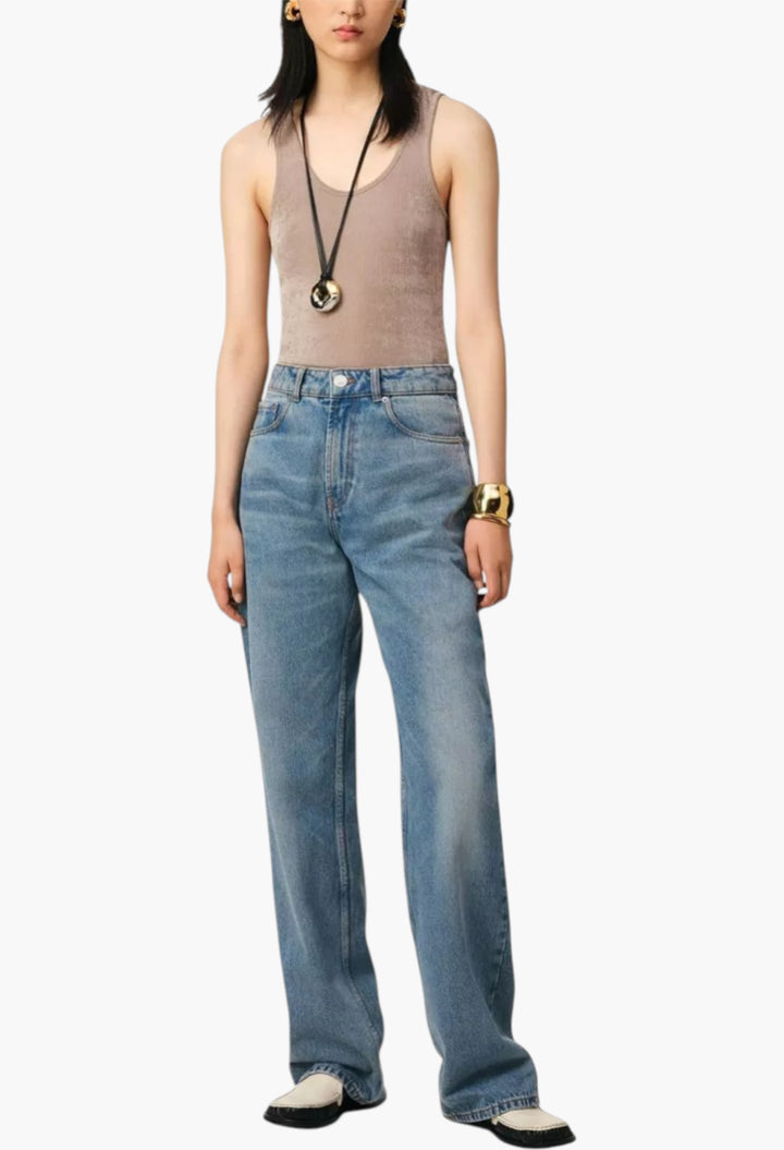 Large Fit Denim Jeans - GLAM MODA