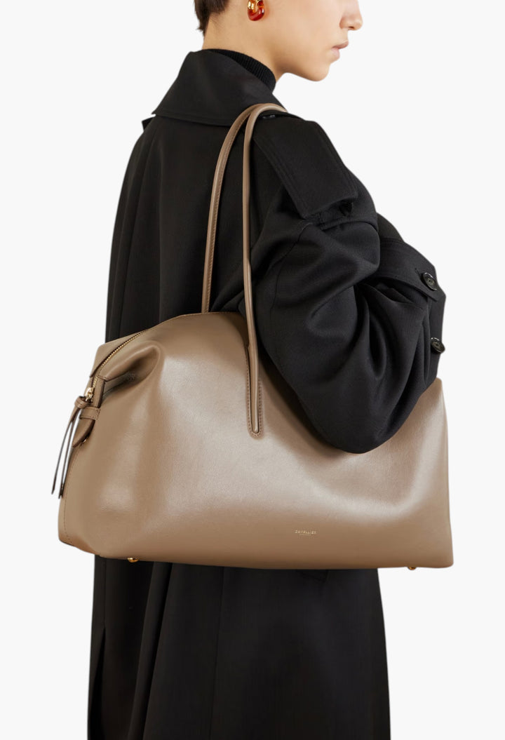 The Stockholm Leather-Trimmed Canvas Tote Bag - GLAM MODA