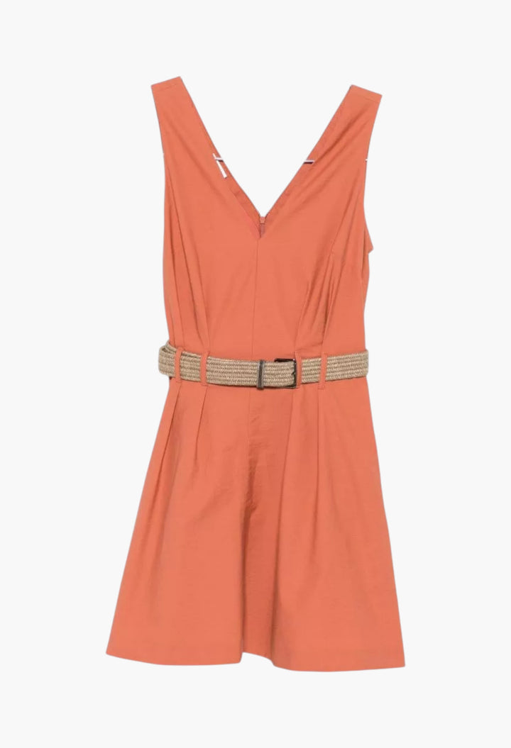 Cotton Belted Dress - GLAM MODA