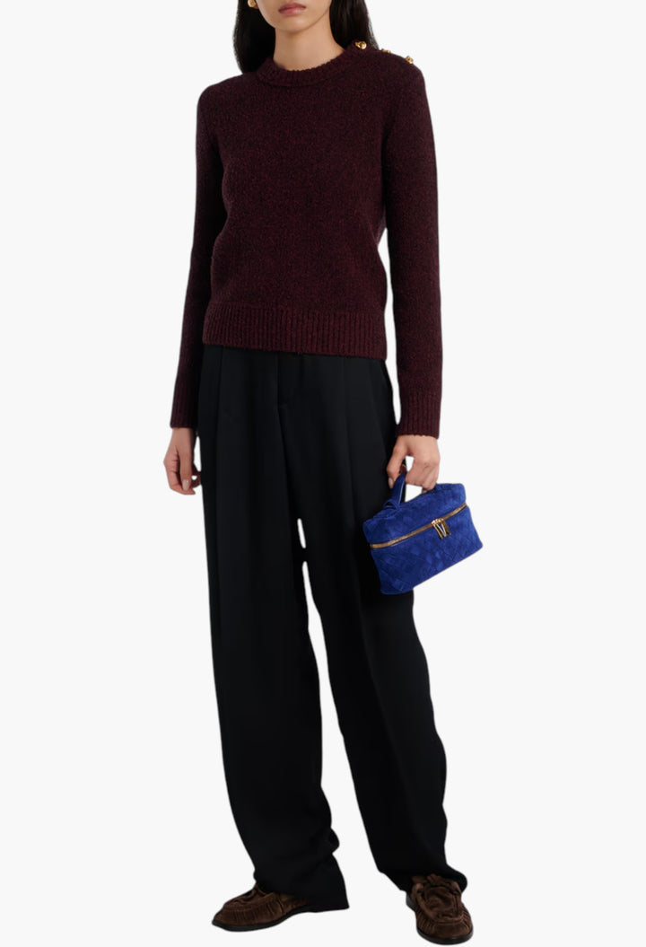 Bang Bang Intrecciato Suede Vanity Bag - GLAM MODA