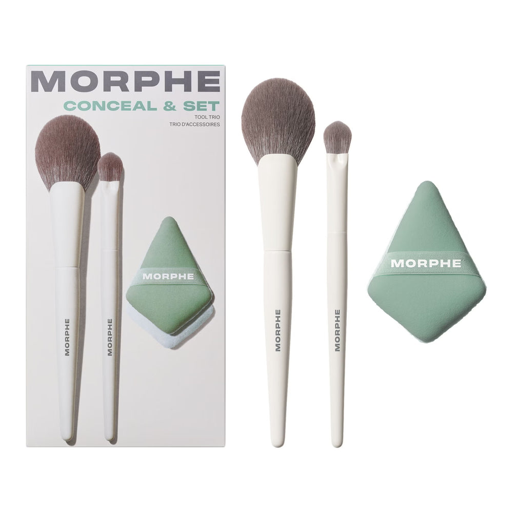 Morphe Conceal & Set Tool Trio - Concealer Brushes-GLAM MODA