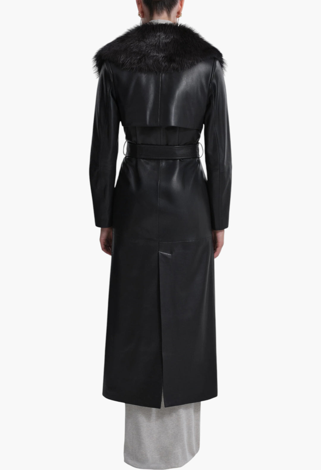 Dakota Glamorous Leather Coat - GLAM MODA