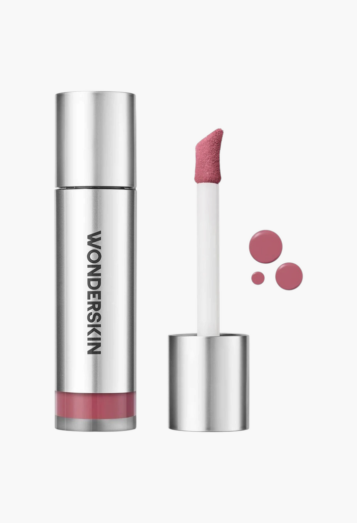 GLAM MODA Wonderskin Wonder Blading long-lasting mauve blush stain with doe-foot applicator and metallic silver tube