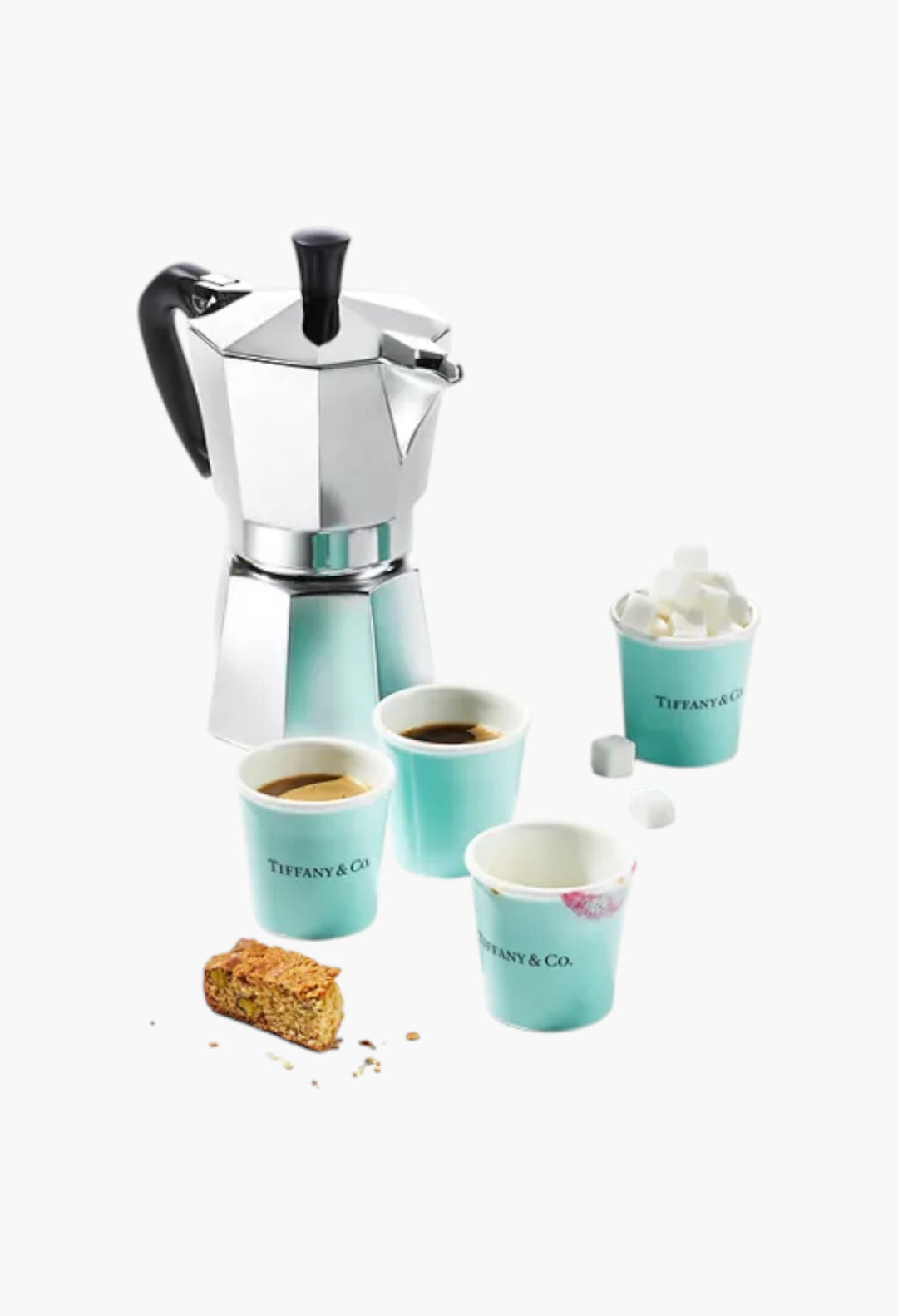 Tiffany Espresso Cups In Bone China, Set Of Four - GLAM MODA