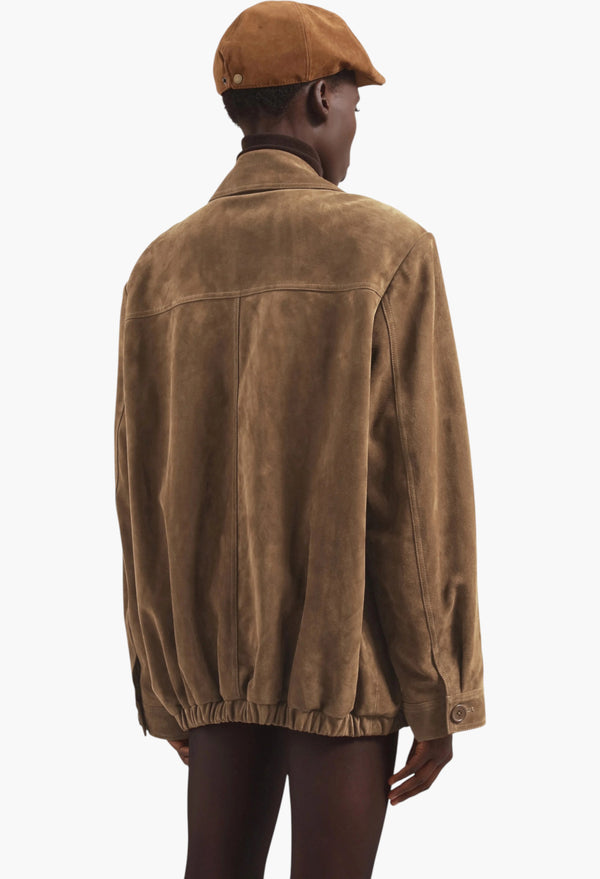 Hester Faux Suede Jacket - Camel