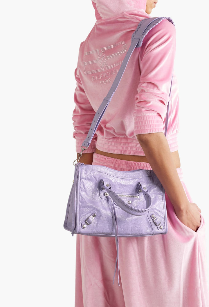 Le City Small Embellished Textured-Leather Tote - GLAM MODA